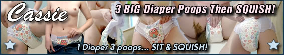 3 BIG Diaper Poops Then SQUISH!