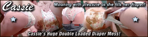 Cassie's Huge Double Loaded Diaper Mess